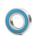 Angled front view of 6904 RS ball bearing with blue seal, 19.05x37x9 mm