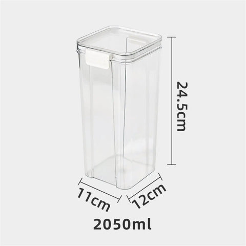 Straight Up Solid Game Changer For Your Kitchen Pantry Clear Airtight Glass Coffee Jar With Matching Spoon And Stand Sealed Food Container For Spices Or Grains, 2050ml clear glass jar dimensions 24.5cm x 11cm x 12cm.