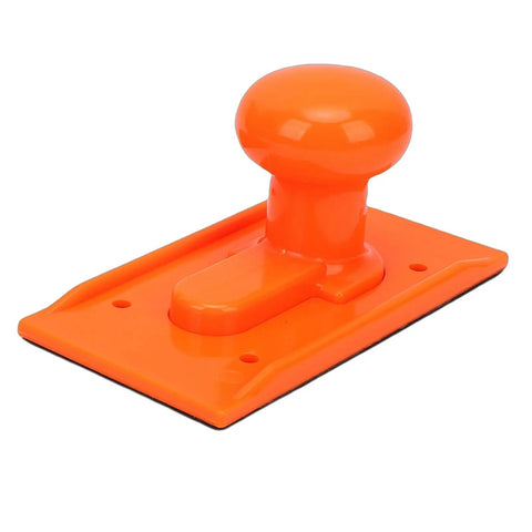 Orange push block with knob handle, part of Two Pack Woodworking Push Blocks Safety Push Sticks for Table Saw Router Jointer and Bandsaw