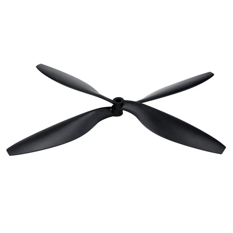 RC Propeller Set 10x4.5 Inch FPV Propellers, Two Blade Plastic Black With Adapter Rings, 5 Pairs For Fixed Wing Aircraft, 6mm Front Hub And 9mm Rear Hub