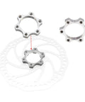 2 Pack Freewheel Threaded Hubs For Bike Aluminum Alloy 6 Bolt Flange Disk Brake Rotor Adapter Hub Conversion 44mm