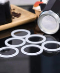 Six Pack Food Grade Silicone Gasket Rings Replacement For Aluminum Stovetop Coffee Makers And Moka Pots Three Cup Size Durable Seal
