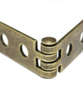 Pro Grade Antique Bronze Folding Butt Hinges With Matching Screws For Doors Cabinets And Jewelry Boxes Straight Up Durable Zinc Alloy Vintage Hardware Slick Swing close-up view.