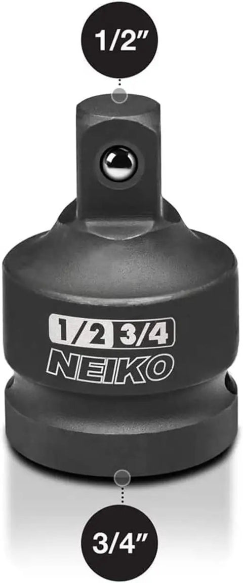3/4 Inch To 1/2 Inch Impact Socket Adapter Reducer For Impact Guns Wrenches Breaker Bars And Ratchets, Chrome Vanadium
