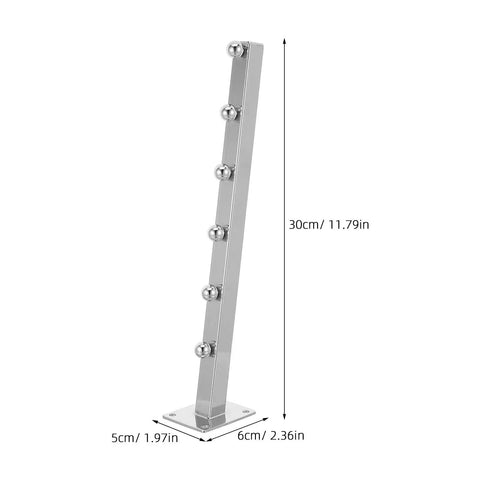 Slatwall Waterfall Hooks Set With 6 Beads Heavy Duty Aluminum Garment Hanger Rack 11.8 Inch Wall Mounted Clothes Racks For Boutique And Home Display Pro Grade Durable Retail Display Hooks