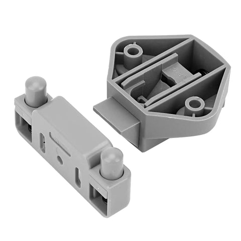 Half Moon Push Button Cabinet Latch Lock For RVs Caravans And Boats, elegant handle, 14 to 16mm thickness, close-up view