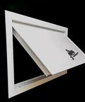 Heavy Duty Recessed Access Panel With Lock, Fire Rated Ceiling Hatch And Wall Inspection Door, 24X28 Aluminum Plate, open view.