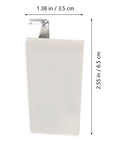 Side view of 4 Pack Silver Cabinet Hinge Corner Braces Thickened ABS And Iron For Sturdy Cabinet Hanging Hardware Easy Install Concealed Suspension Fittings Quiet Smooth Opening And Closing, highlighting dimensions.
