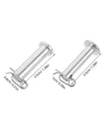 Three Pairs Flat Head Clevis Pin Kit With M10x35mm And M8x35mm Steel Fasteners For Heavy Duty Mechanical Fixings In Automotive And Industrial Projects Built To Last Under High Load, 3.5cm pins