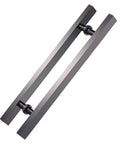 Sliding Barn Door Handle With Smooth Surface For Glass And Wood Doors No Fuss Pull Handle For Interior Exterior Use Gray Finish Easy Install