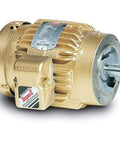 VEM3554T Single Unit 1.5 HP 3-Phase Electric Motor, TEFC, 1,760 RPM with 145TC Frame in gold, side view