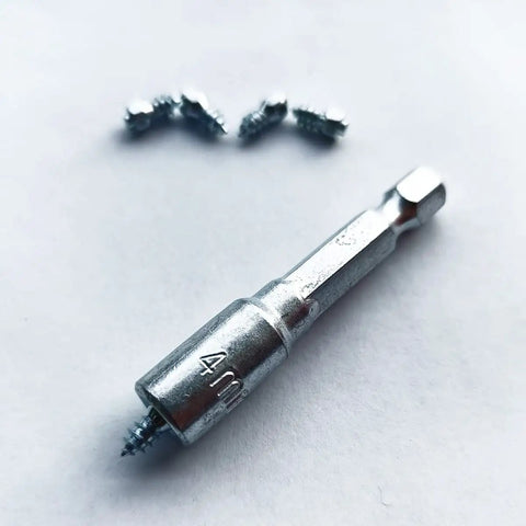 4mm wrench with tungsten carbide screws for 200 Pcs 9 Mm Tungsten Carbide Anti Slip Tire Spikes Reusable Screw Mount Bike Boot Shoe Crampon Top Shelf Traction Bulletproof Grip Heavy Duty Setup For Winter Ice Snow Slide Prevention Easy Install.