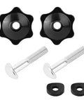 Durable 5 Piece Snow Blower Handle Knob Kit With Locking Threads For Tough Winter Jobs Sturdy Raw Material Grip For Lawn Care Pros, black knobs and threaded bolts