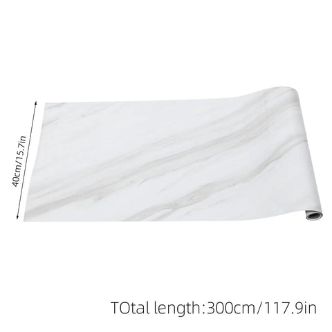 Waterproof Peel And Stick Wallpaper With True Marble Grain For Kitchen Backsplash And Cabinet Makeover Quick Install Oil Resistant Wall Film, size 40cm x 300cm.