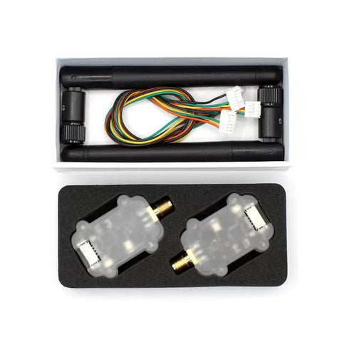 2.4G LoRa Telemetry Radio for Drones and Robotics LR24-F Data Transmitter Module with antennas and wires in package
