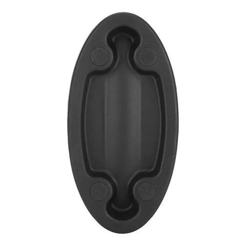 Top view of Universal Bike Front Wheel Pad For Indoor Trainers And Garage Parking Gear Up Front Wheel Cradle with anti-slip pads