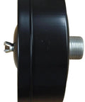 Side view of Five Inch Air Compressor Intake Filter Silencer With Three Quarter Inch MPT Thread Replaceable Paper Cartridge