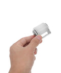 Hand holding Heavy Duty Stainless Steel Sliding Gate Roller With Nylon Bearing Wheel And Mounting Bracket, 30x35mm size