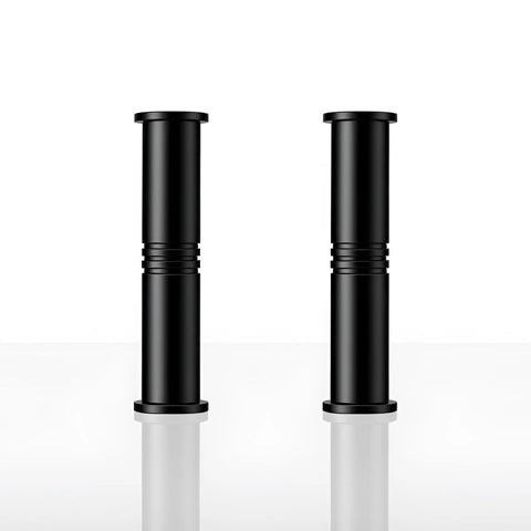 Front view of 4 Pack Anti Rattle Footpeg Mounting Pins Kit For Harley Sportster Dyna Softail Touring Road King With High Tension Springs Washers E Clips Black Finish For Secure Rider And Passenger Pegs.