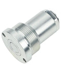 Heavy Duty Hydraulic Quick Coupler Plug Fits Tractors and Farm Equipment 0004 044 Series 16 UNF Female 6 Points Zero Tools Needed Plug and Play Style Easy Swap Setup for Yard Work or Heavy Lifts Fast Performance No Worries Just Get It Done., silver metal hydraulic coupler plug, threaded female end