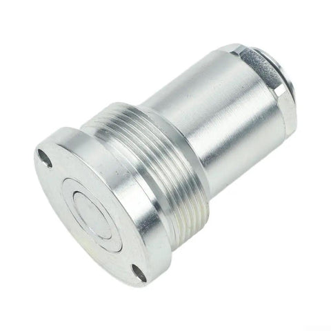 Heavy Duty Hydraulic Quick Coupler Plug Fits Tractors and Farm Equipment 0004 044 Series 16 UNF Female 6 Points Zero Tools Needed Plug and Play Style Easy Swap Setup for Yard Work or Heavy Lifts Fast Performance No Worries Just Get It Done., silver metal hydraulic coupler plug, threaded female end