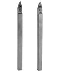 Premium Wood Lathe Turning Set Featuring Rust Proof Carbide Insert Blades and Heavy Duty Aluminum Handles for Smooth Woodworking Projects and Rock Solid Precision, showing carbide insert blades.