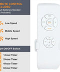 Remote control for Black 42 Inch Ceiling Fan With Lights Remote Control Vintage Cage Dope Yet Silent Retractable Blades