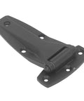 Black zinc alloy soft close T hinge for inward and outward doors, sturdy T strap hinge for cabinets and furniture replacement.