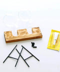 Glass Propagation Terrarium Planter Stations Stand for Desktop Indoor Hydroponics, assembly pieces and bulb vases