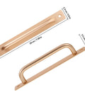 Two Pack Aluminum Door Handle Pulls With Ergonomic Design And 128mm Hole Spacing, Sleek Black Barn Door Handles For Gates, Easy Install, Durable And Versatile Hardware For Sliding Doors, Closets, And Interior Rooms, showing gold finish and ergonomic grip.