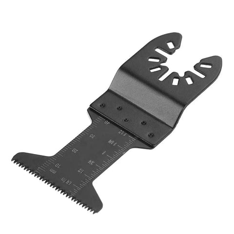 44mm High Carbon Oscillating Saw Blade Set For Plunge Cuts with digital depth scale, shown close-up