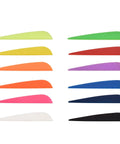Various colored 3 Inch Plastic Arrow Vanes TPU Fletchings for DIY Archery Bow Yellow Durable High Recovery Matte Finish