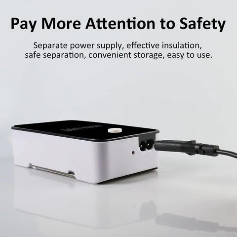 Personal Space Heater Portable Mini Electric Desk Warmer For Room And Office Black with power cord connected