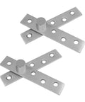Hidden 180 Degree Pivot Hinges for Secret Doors Two Pack Stainless Steel Concealed Bookcase Hinges by Zorveiio