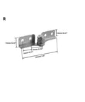 Right 304 stainless steel torque shaft hinge with 0.4 Nm damping, dimensions visible, for doors, windows, cabinets