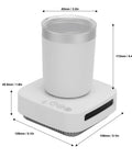 Top Pick Desk Mug Warmer And Coffee Cooler With Smart Dual Temp Control, sleek design with 450 ml cup and controls.