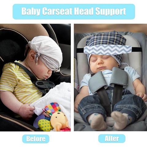 Two Pack Baby Head Support For Car Seat And Stroller Cozy Soft Breathable Cotton Neck Support For Infants Waves And Fish Patterns