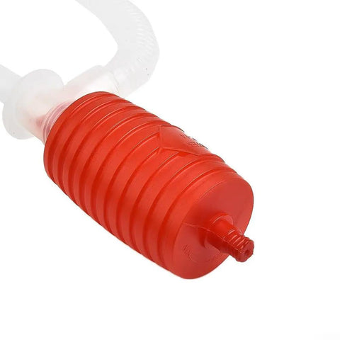 Beast Manual Siphon Pump For Oil And Water Transfer Hand Operated Fuel Extractor Tool For Cars Boats Pools Tanks Deck Heating Red And White Versatile Spill Cleanup And Refuel Helper For Home Garage Marine Use, red pump bulb