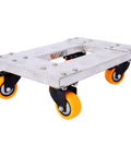 Heavy Duty Aluminum Moving Dolly For Furniture And Appliances, 800 Lb Capacity, 4 TPU Swivel Casters With Brakes, Anti Slip Deck