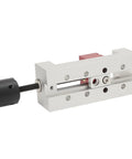 CNC aluminum mini vise for drill press, 50mm jaw, precision clamping with smooth jaw adjustment, ideal for DIY carving and assembly
