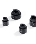 Heavy Duty Hydraulic Knockout Punch Kit 4 Piece Set For 1/2, 3/4, 1 And 1-1/4 Inch Conduit Holes Pro Grade KO Tool