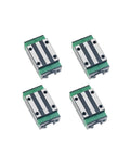 Four HGH15CA blocks for Heavy Duty 1000Mm Square Linear Guide Rail Kit Featuring Rock Solid HGR15 Track and smooth operation.
