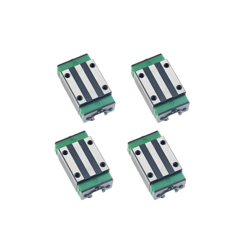 Four HGH15CA blocks for Heavy Duty 1000Mm Square Linear Guide Rail Kit Featuring Rock Solid HGR15 Track and smooth operation.
