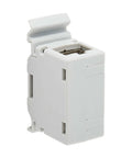 DIN Rail Cat6A Shielded In Line Mountable Snap In Coupler With Female To Female RJ45 Ports for Plug And Play Feed Through Patch