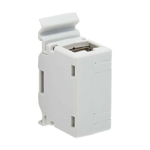 DIN Rail Cat6A Shielded In Line Mountable Snap In Coupler With Female To Female RJ45 Ports for Plug And Play Feed Through Patch