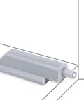 Close-up of a soft close damper in gray, part of a 10 Pack Cabinet Door Soft Close Dampers And Drawer Hinge Buffers Made From Premium Abs Plastic To End Annoying Slamming Straight Up Silencer That Cuts Noise Levels Keeps Everything Chill And Works Like A Charm.