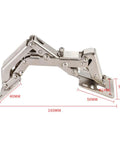 2 Pack 175 Degree Hidden Frameless Cabinet Hinges With Hydraulic Soft Close Adjustable Mount Full Cover Design For American Style Frameless Cabinets Not For Recessed Doors, side view showing measurements