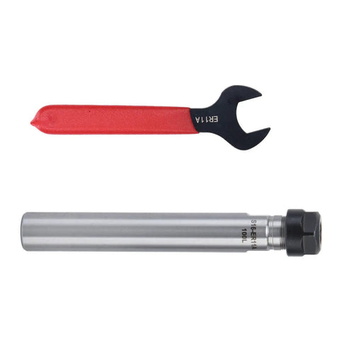 Straight Shank ER11 Collet CNC Lathe Milling Tool Holder with wrench, high strength, durable for precision machining accessory