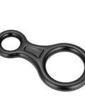 Figure 8 Descender for Climbing Beefy Aluminum Rigging Plate 35 kN Capacity Outdoor Rappel Gear Belay Device and Downhill Ring for Rock Climbing Black