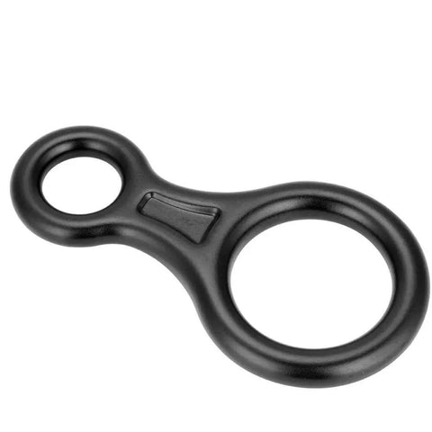 Figure 8 Descender for Climbing Beefy Aluminum Rigging Plate 35 kN Capacity Outdoor Rappel Gear Belay Device and Downhill Ring for Rock Climbing Black
